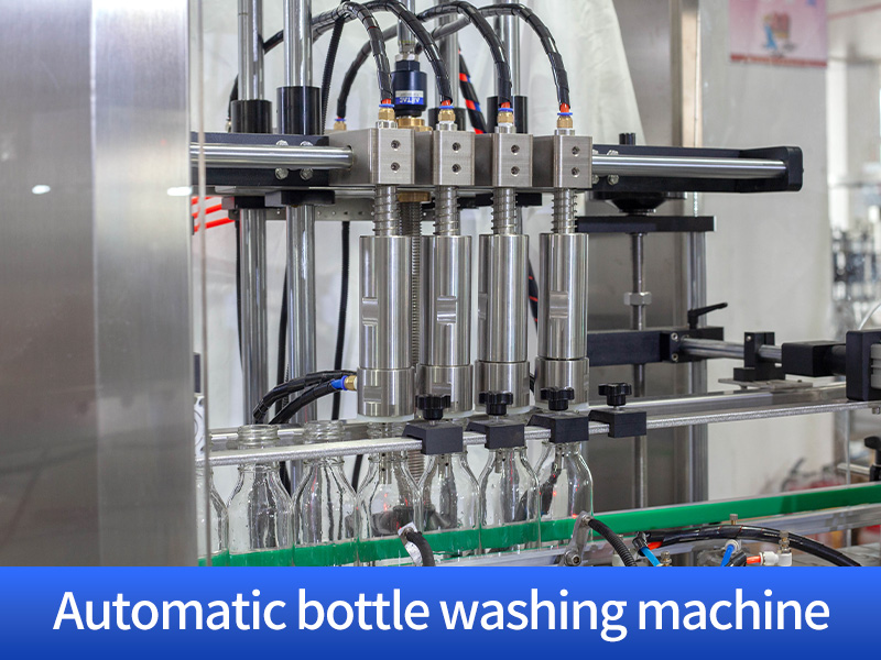Fully Automatic Liquid 4 Heads Piston Pump Bottle Filling Capping And Labeling Line