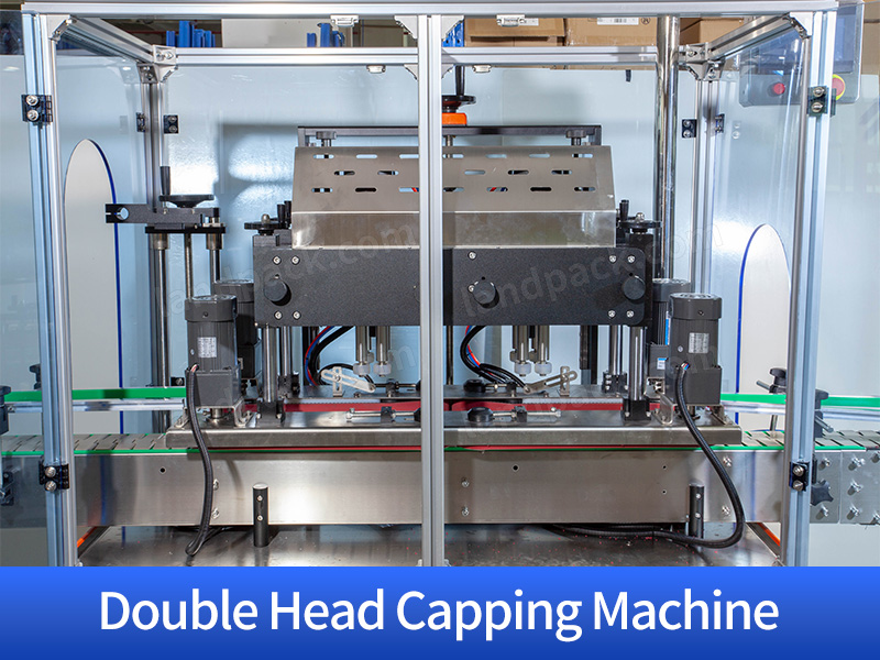 Fully Automatic 4 Heads Tracking Type Liquid Filling Capping Labeling Line Machine