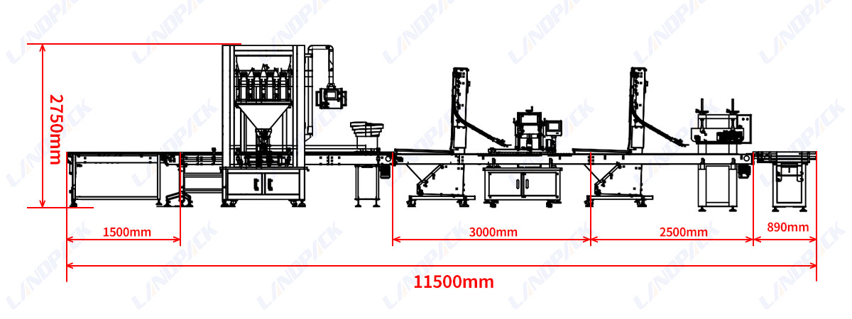 Automatic Powder Weighing Filling Capping Bottling Machine Line with Spoon Feeder