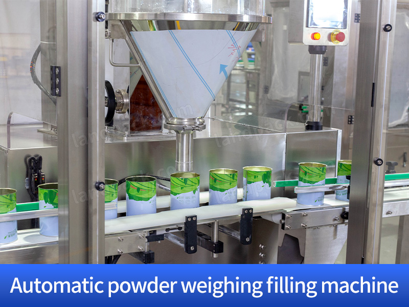 Fully Automatic Powder Tin Can Bottle Filling Seaming Machine Powder Canning Line