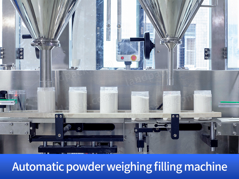 Automatic Powder Canister Weighing Filling Seaming Labeling Machine Lines