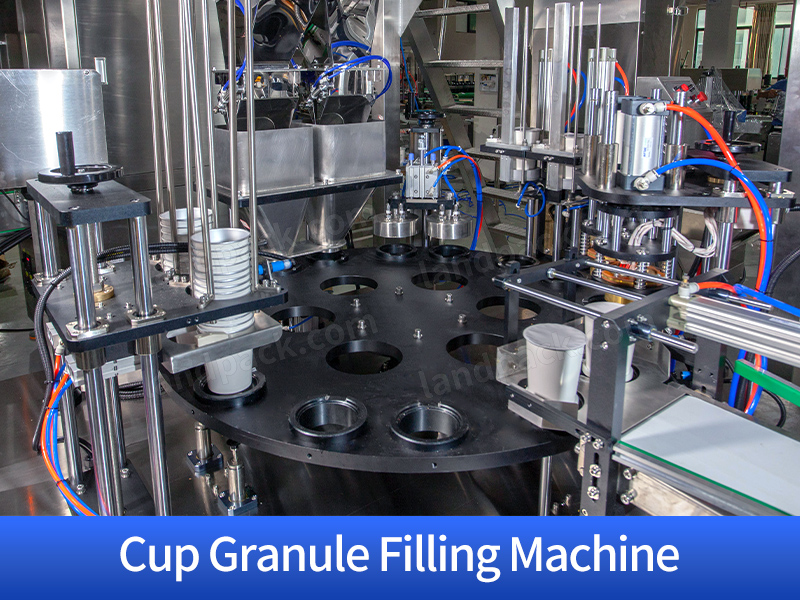 Automatic Snack Puffed Food Cup Weighing Filling Sealing Machine Production Line