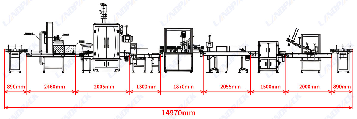 High Precision Powder Can Filling Seaming Capping And Labeling Machine Line With Coding Machine