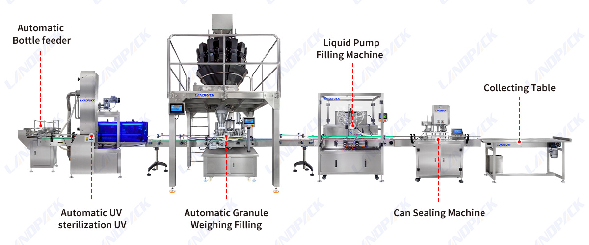 Automatic Food Pickle Fruit Canning Packaging Line