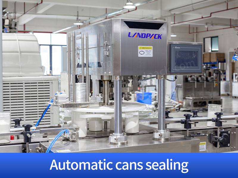 Automatic Double Heads Powder Filling Sealing Machine Line