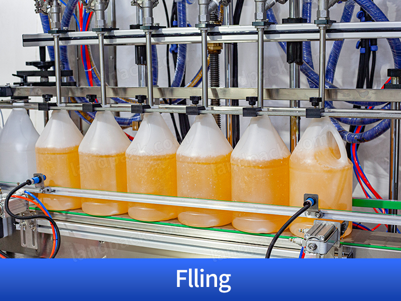 Automatic Honey Syrup Liquid Bottles Filling Capping Labeling Line