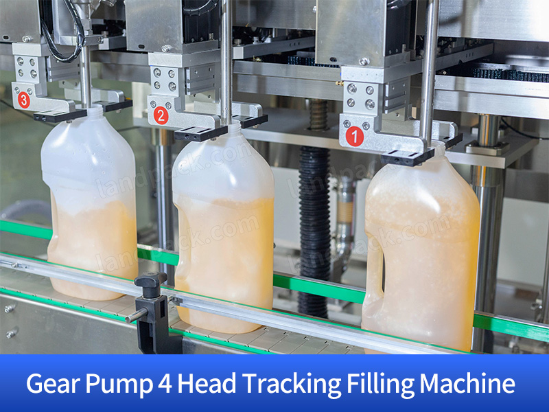 Automatic 4 Heads Tracking Type Hand Sanitizer Filling Line With Capping And Labeling Machine