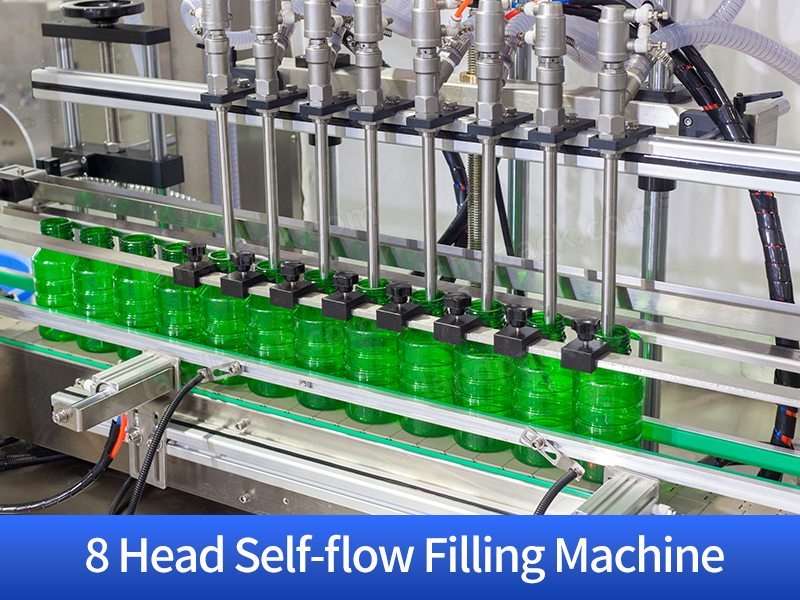Fully Automatic 8 Heads Liquid Pesticides Filling Capping Labeling Machine Line