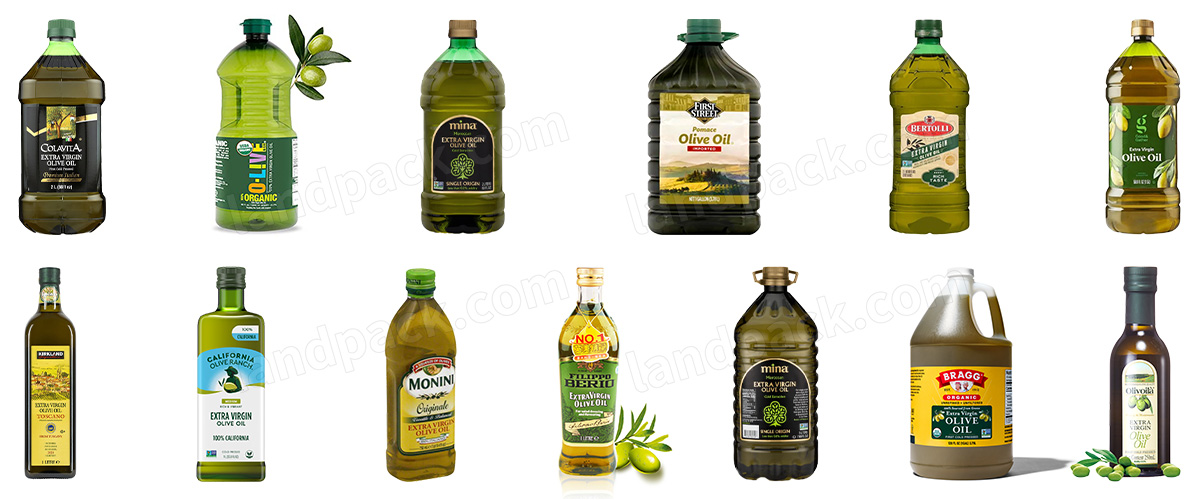 Fully Automatic Olive Oil 4 Heads Piston Pump Bottle Filling Capping And Labeling Line