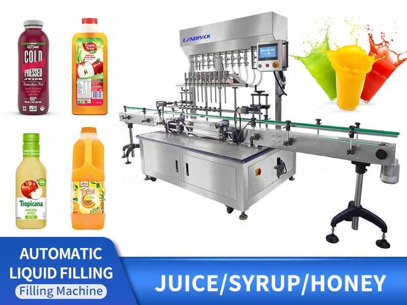 Automatic Fruit Juice Liquid Plastic Bottle Filling Machine With 10 Filling Nozzles