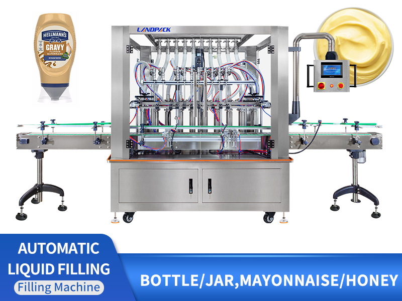 Automatic 10 Heads Mayonnaise Piston Pump Viscous Liquid Filling Machine