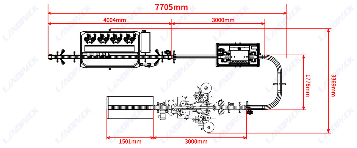 Automatic 4 Heads Tracking Type Lubricant Oil Filling Line With Capping And Labeling Machine