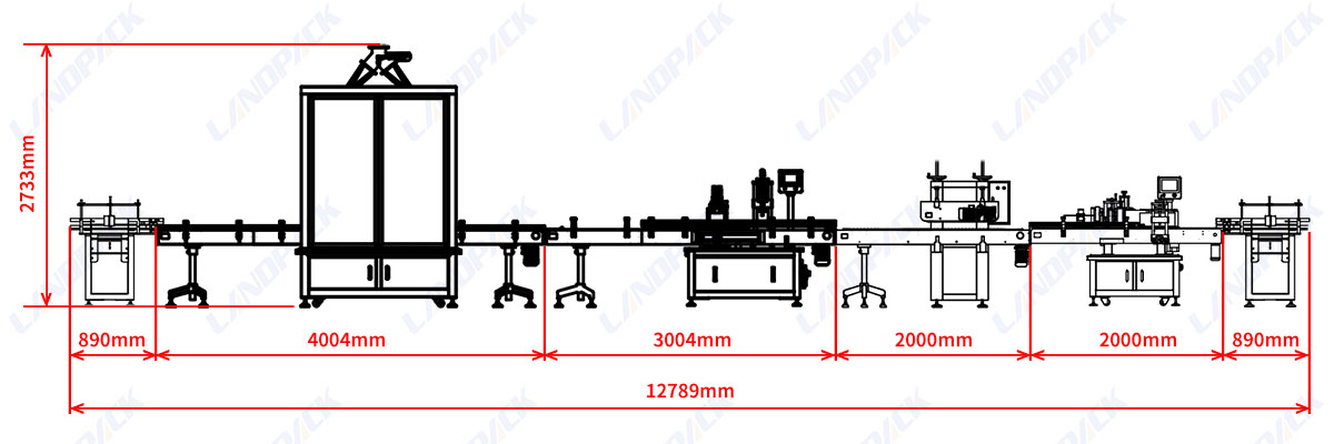 High accuracy Double Head Powder Can Filling Capping Labeling Machine Line