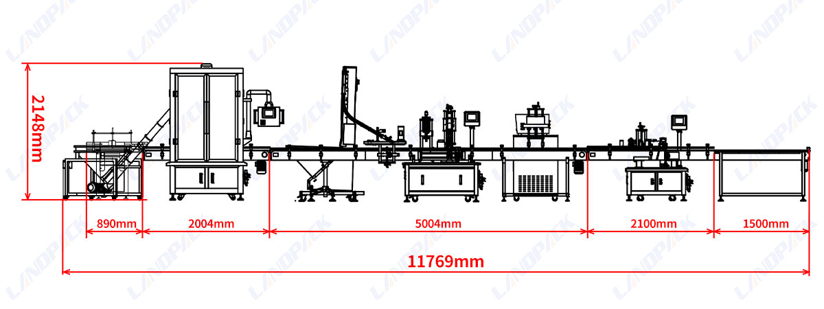 Automatic Powder Bottle Filling Line Spice Milk Coffee Powder Filling Machine