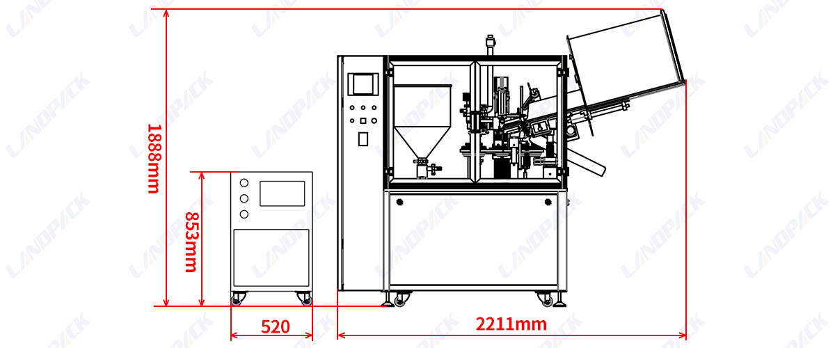 Automatic Lubricant Oil Viscous Liquid Plastic Tube Filling And Sealing Machine