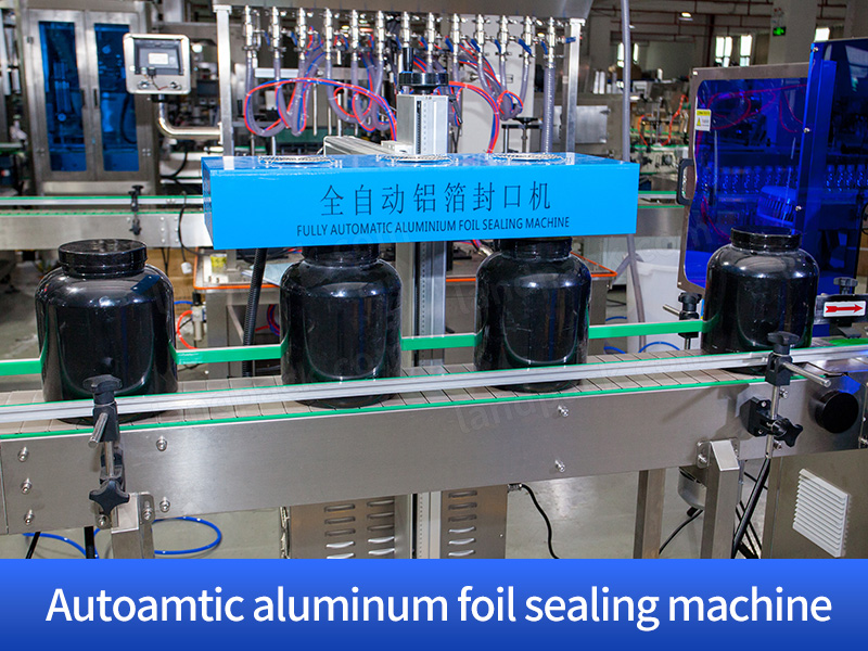 Automatic Double Head Powder Can Filling Capping Labeling Machine Line With Spoon Feeder