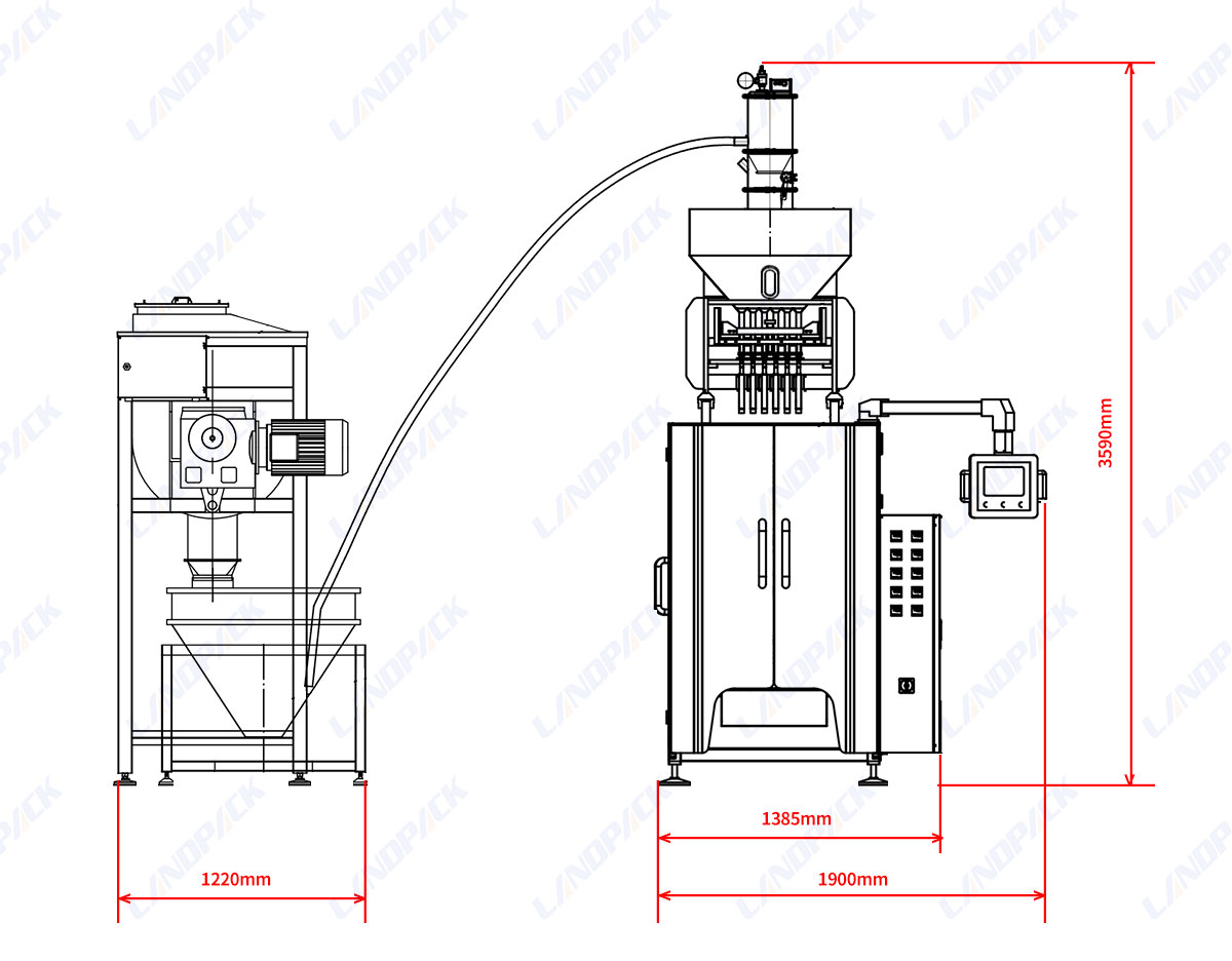 Multi Track Lane Coffee Stick 3 in 1 Instant Coffee Packing Packaging Machine