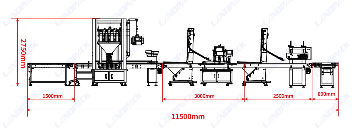 Automatic Coffee Powder Weighing Filling Capping Bottling Machine Line with Spoon Feeder