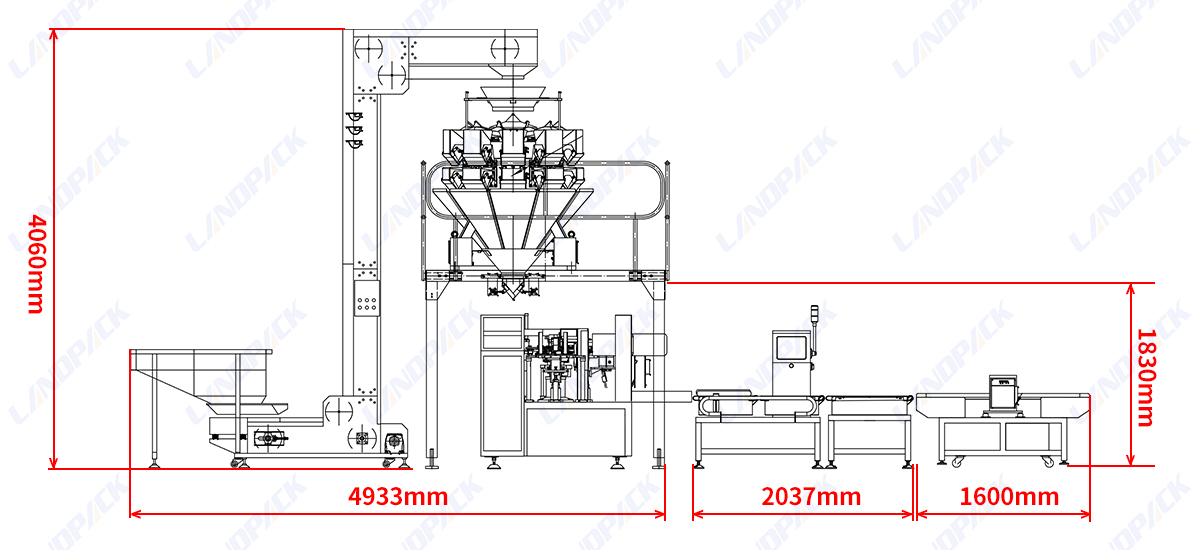 Fully Automatic Granule Rotary Doypack Premade Pouch Packing Machine