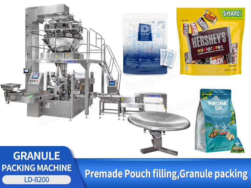 Fully Automatic Granule Rotary Doypack Premade Pouch Packing Machine