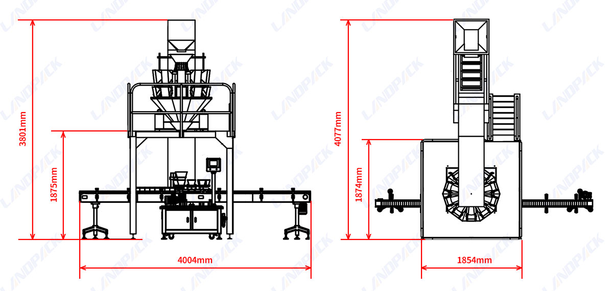 Fully Automatic Cannabis Rotary Bottle Jar Filling Packing Machine