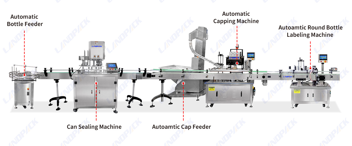 Automatic Nuts Peanut Tin Can Capping And Labeling Machine Filling Line