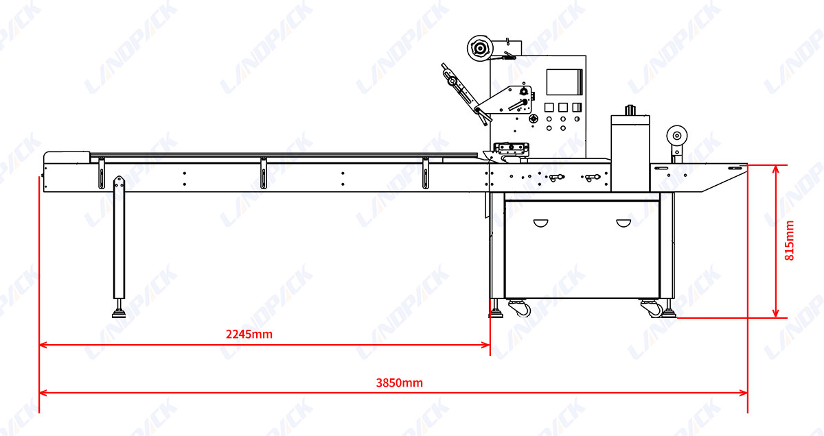 Automatic Flow Wrapping Candy Pillow Bags Packing Packaging Machine