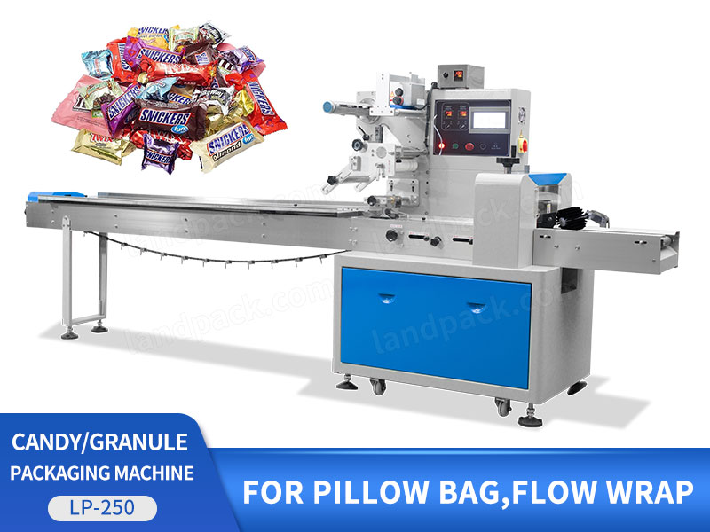 Automatic Flow Wrapping Candy Pillow Bags Packing Packaging Machine