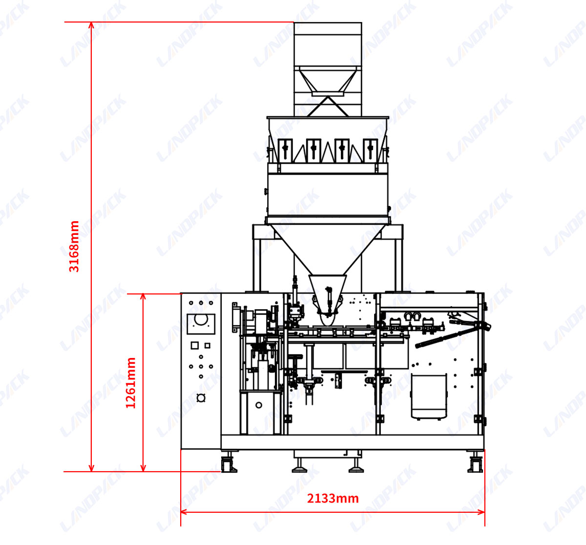 Automatic Horizontal Doypack Candy Premade Pouch Packing Packaging Machine