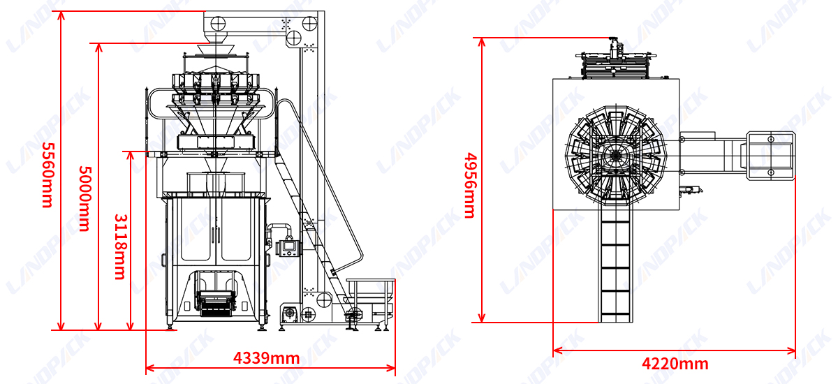 Automatic Big Volume Popcorn Vertical VFFS Packing Packaging Machine