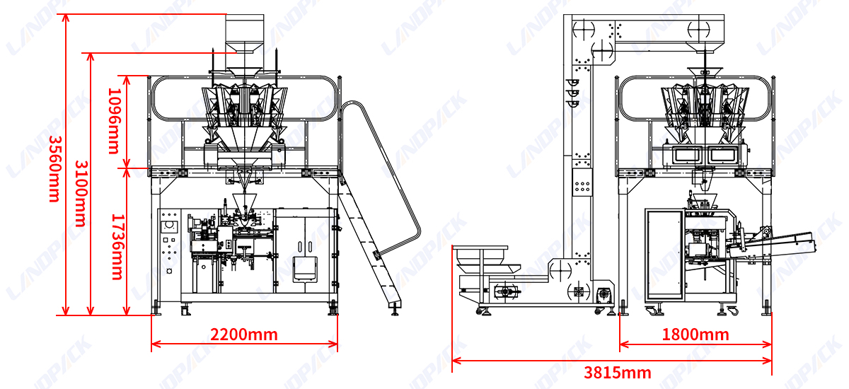 Automatic Horizontal Premade Pouch Doypack Granule Packing Packaging Machine For Jerky Biltong