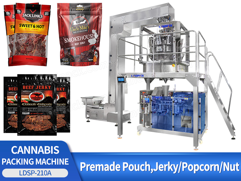 Automatic Horizontal Premade Pouch Doypack Granule Packing Packaging Machine For Jerky Biltong