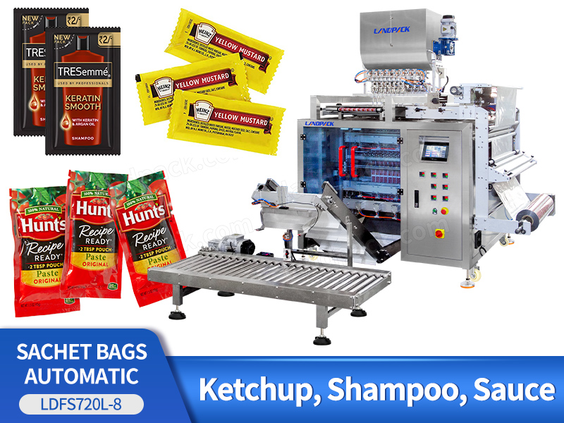 Automatic Multi Track Liquid Sachet Packing Machine With Counting Machine