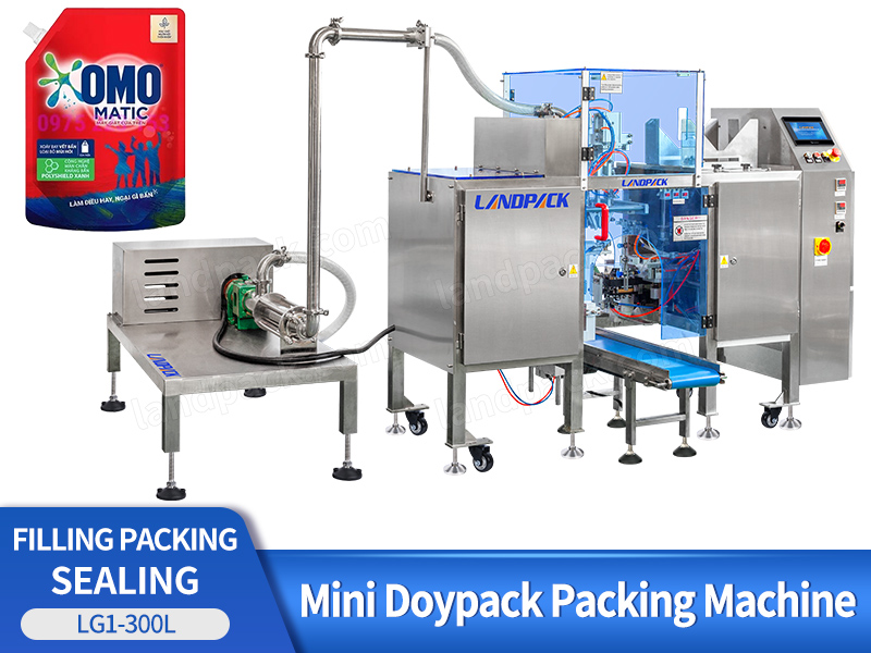 Automatic Liquid Detergent Premade Pouch Mini Doypack Filling Sealing Machine