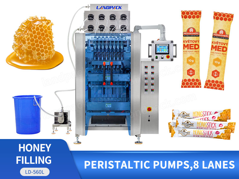 Automatic Multi Lane Honey Stick Packing Machine Liquid Vertical Form Fill Seal Machine