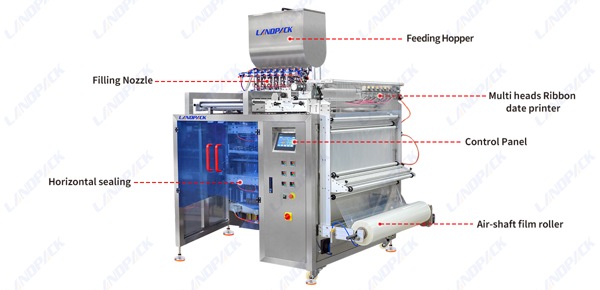 Automatic Multi Lane Shampoo Sachet Liquid Packing Packaging Machine