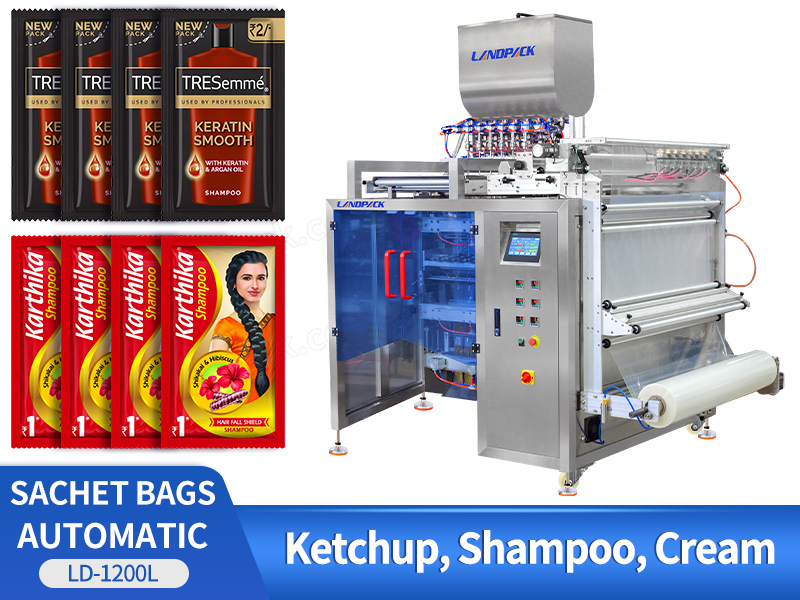 Automatic Multi Lane Shampoo Sachet Liquid Packing Packaging Machine