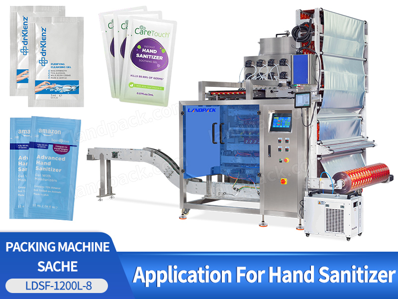 High Speed 8 Lanes Hand Sanitizer Gel Liquid Sachet Counting Packaging Machine