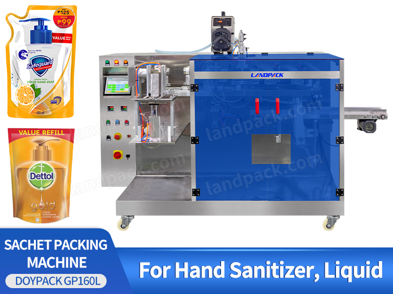 Automatic Hand Sanitizer Horizontal Pouch Packing Machine Doypack Filling And Sealing Machine