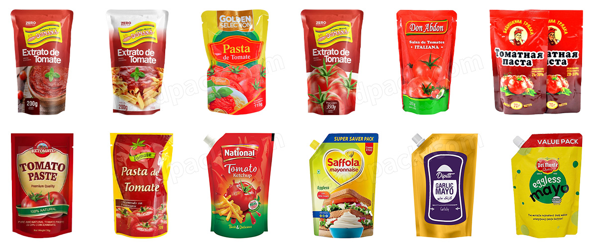 Automatic Ketchup Pouch Liquid Doypack Packaging Machine Tomato Paste Premade Bag Packing Machine