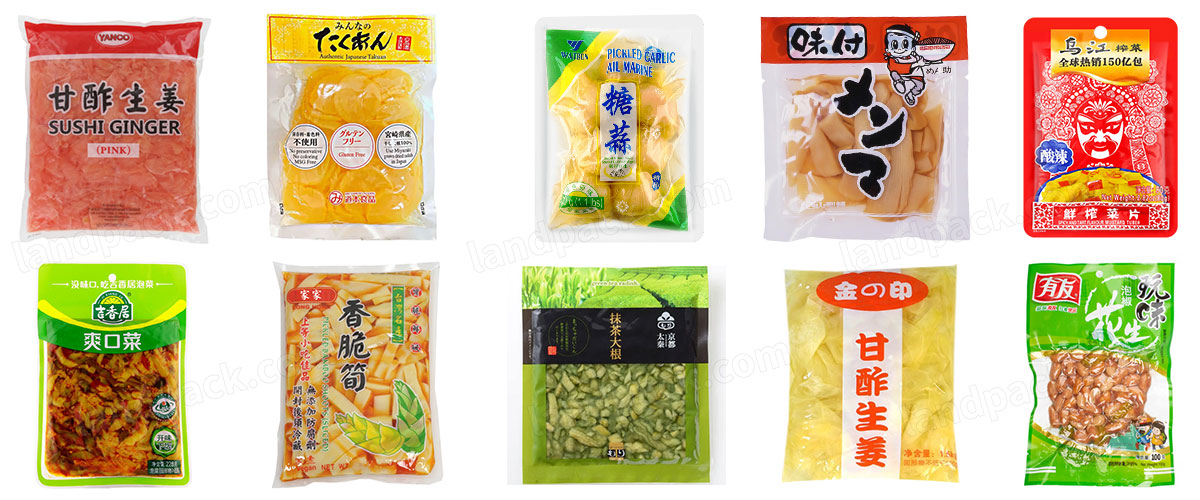 Spicy Pickles Premade Bag Vacuum Weighting Filling Packaging Machine Food Zipper Doypack Packing Machine