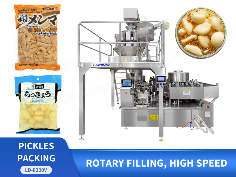 Spicy Pickles Premade Bag Vacuum Weighting Filling Packaging Machine Food Zipper Doypack Packing Machine