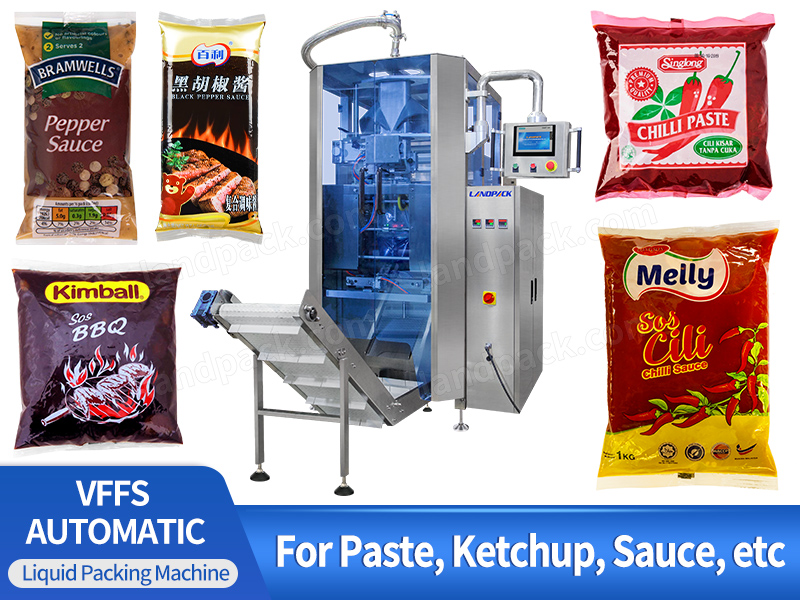 Automatic  Sauce Paste Vertical Packing Machine With CIP Cleaning System