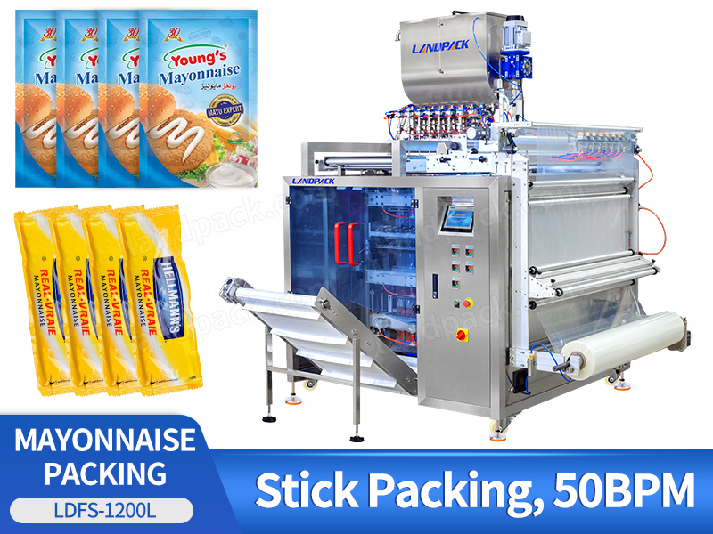 Multi Lanes Liquid Filling Mayonnaise Paste Sauce Stick Sachet Packing Packaging Machine