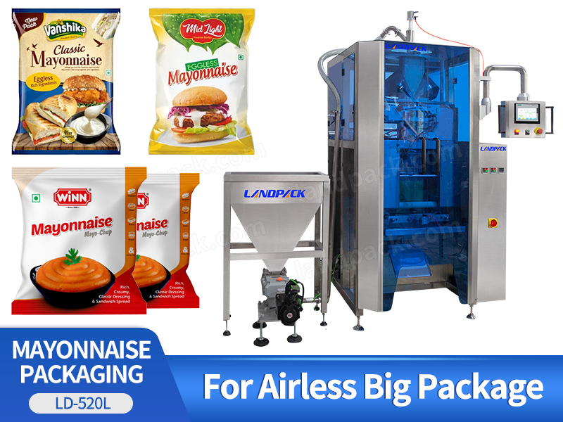 Automatic Mayonnaise Sachet Vertical Packing Machine Liquid Form Fill And Seal Machine