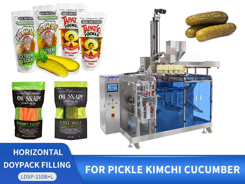 Automatic Pickled Cucumber Carrot Horizontal Doypack Premade Pouch Packing Machine