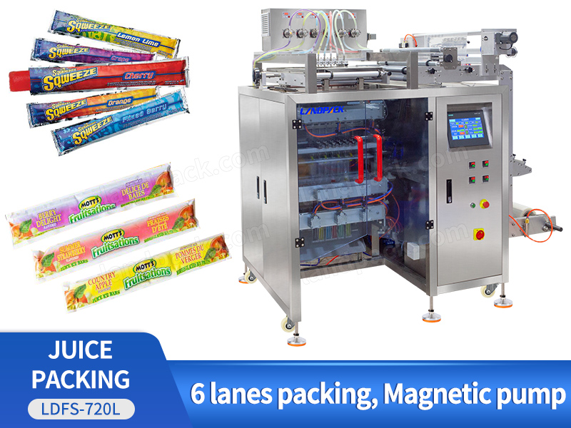 Multi Lanes Various Flavors Juice Beverage Liquid Stick Filling Packing Machine