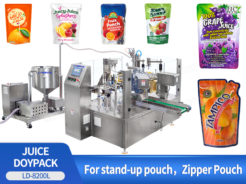 500ml 1L Fruit Juice Doypack Packing Machine Liquid Stand Up Pouch Filling and Sealing Machine