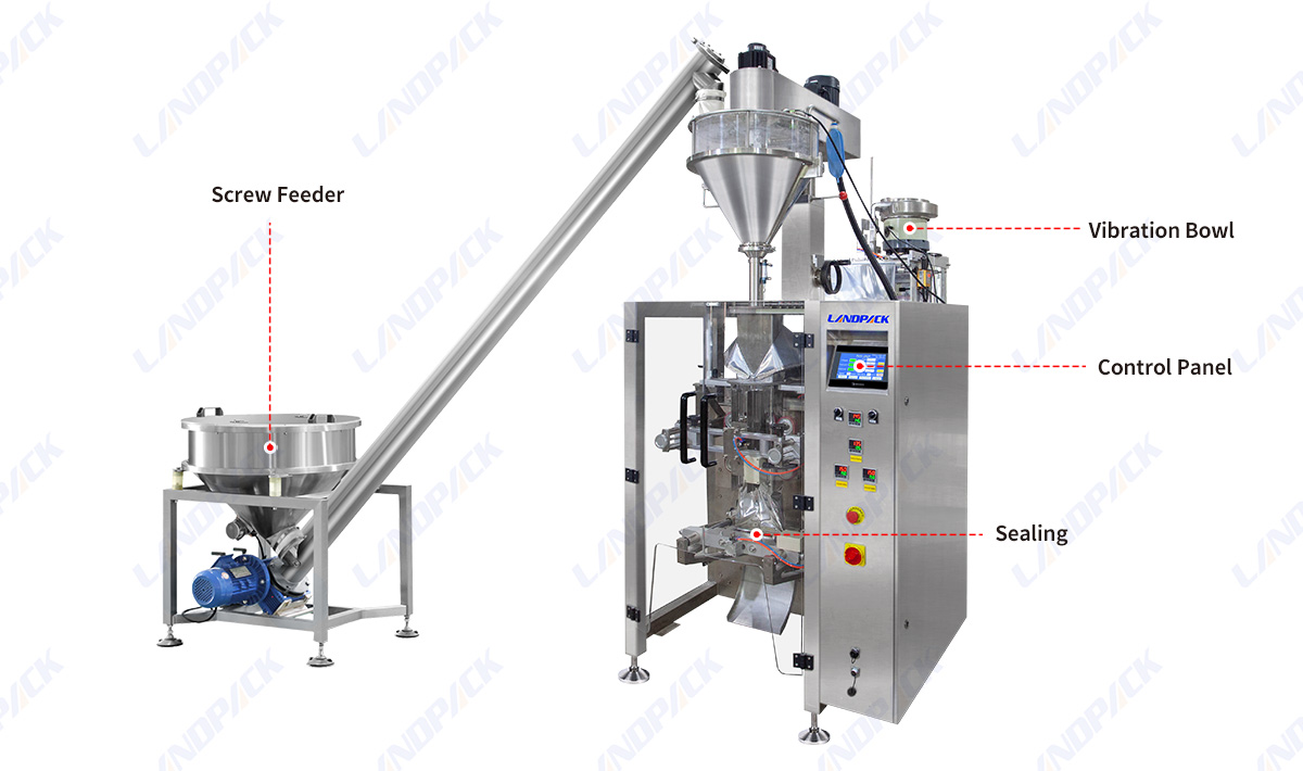 1kg 2 kg 5kg Bag Automatic Powder Vertical Form Fill Seal Packing Machine