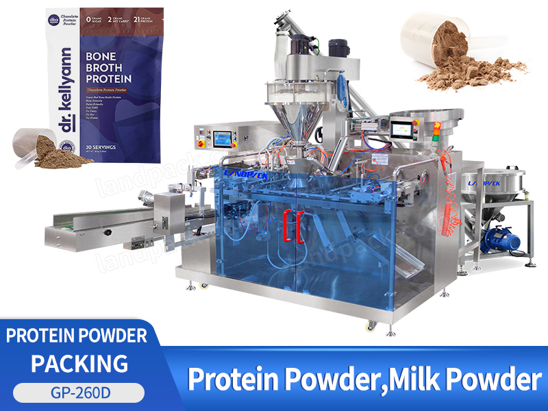 Automatic Protein Powder Horizontal Premade Zipper Stand Up Gusset Pouch Packing Machine